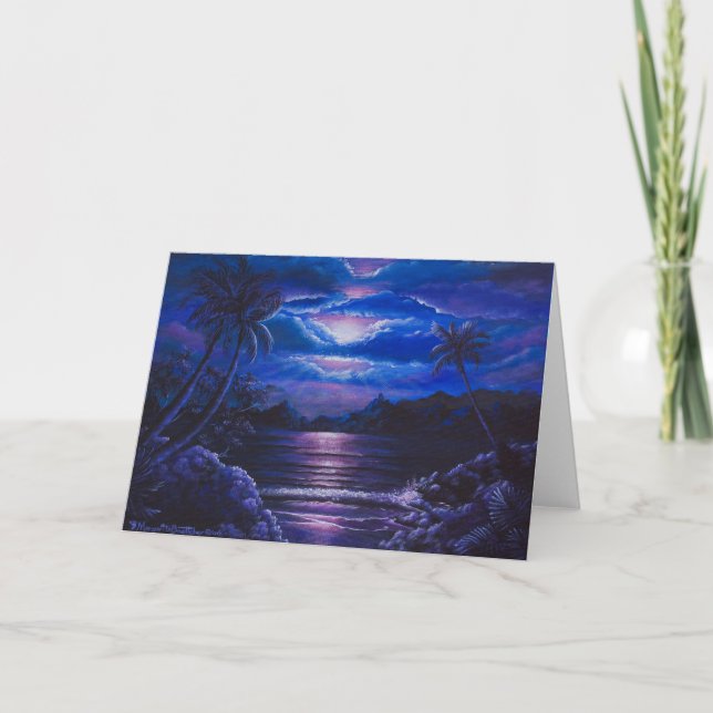 Night Sea Greeting Card (Front)