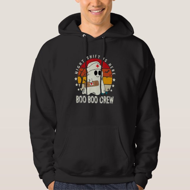 Night Shift Boo Boo Crew Nurse Medical Doctor is H Hoodie (Front)