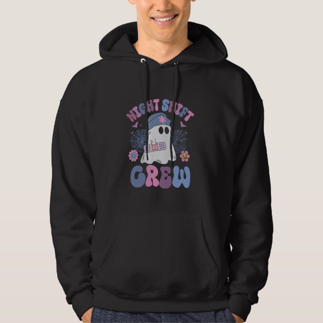 Night Shift Crew Funny Night Shift Nurse Halloween Hoodie (Front)