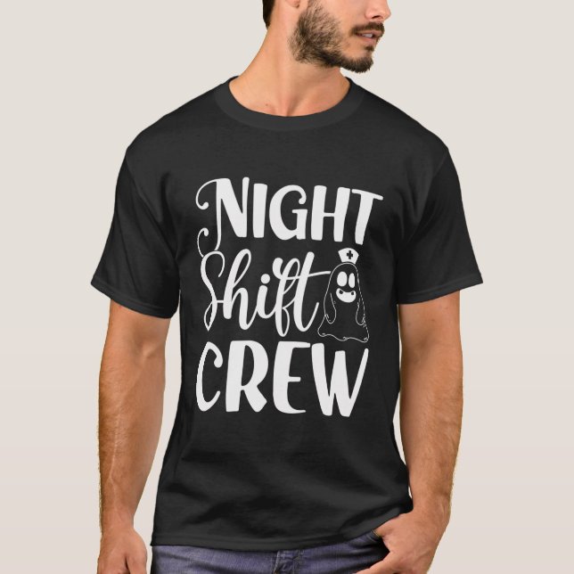 Night Shift Crew - Funny Night Shift Nurse T-Shirt (Front)