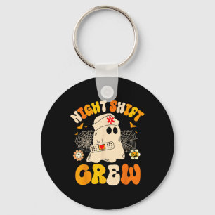 Night Shift Crew Ghost Halloween Nurse Funny  Key Ring