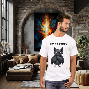 Night Shift Funny Bat T-Shirt