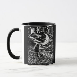 Night Shift Gothic Cat Lighthouse Mug