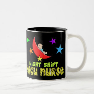 Night Shift NICU NURSE Gifts Two-Tone Coffee Mug