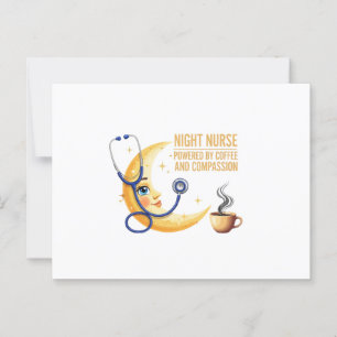 Night Shift Nurse - Coffee & Compassion Healthcare Postcard