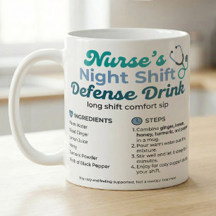Night Shift Nurse Cozy Comfort Recipe Coffee Mug