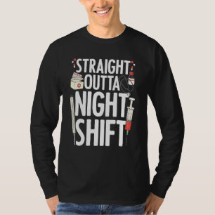 Night Shift Nurse For Men Women Emergency Register T-Shirt