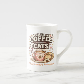 Night Shift Nurse Fuel: Cats, Coffee, & Custom Paw Bone China Mug