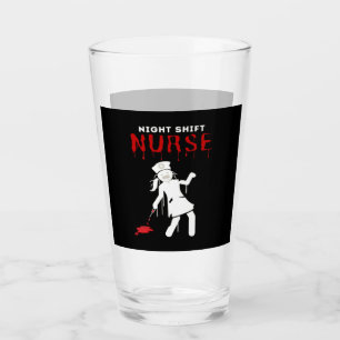 Night Shift Nurse Funny Halloween Classic T-Shirt Glass