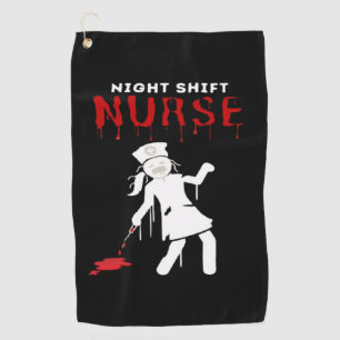 Night Shift Nurse Funny Halloween Classic T-Shirt Golf Towel