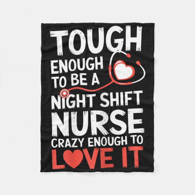 Night Shift Nurse Funny Rn Rt Us Nurse  Fleece Blanket (Front)