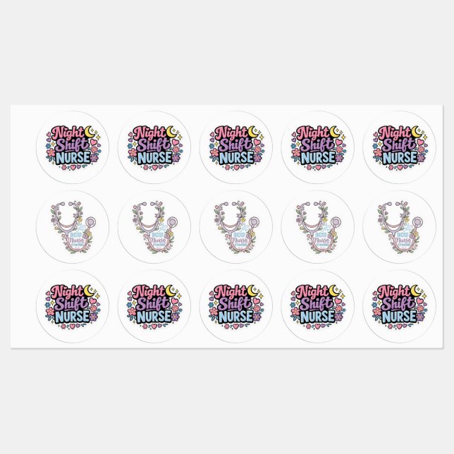 Night Shift Nurse Keychain | Cute Nurse Gift 2026 (Sheet)
