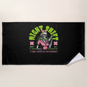 Night Shift Nurse - National Nurse Week Gift Ideas Beach Towel