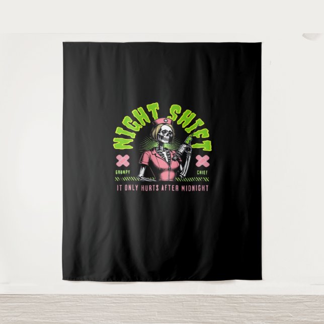 Night Shift Nurse - National Nurse Week Gift Ideas Tapestry (Front)