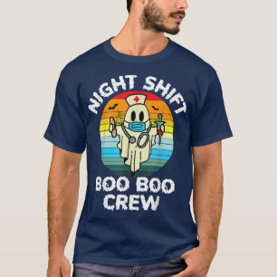 Night Shift Nurse Retro Halloween Ghost RN Nurse C T-Shirt