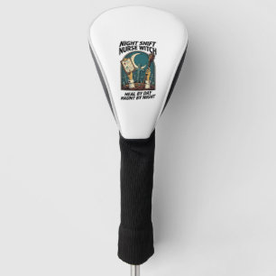Night Shift Nurse Witch Retro Halloween Tee Golf Head Cover