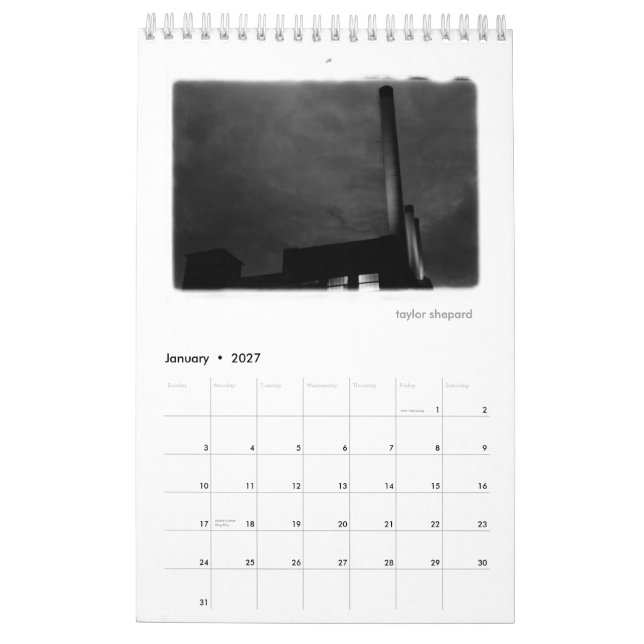 NIGHT SHOOTING IN AN INDUSTRIAL CITY CALENDAR (Jan 2027)