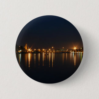 Night shot in Brindisi (Puglia, Italy) 6 Cm Round Badge