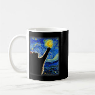 Night Sky Art Cat Starry Art Cat Cat Lover Cat Mum Coffee Mug