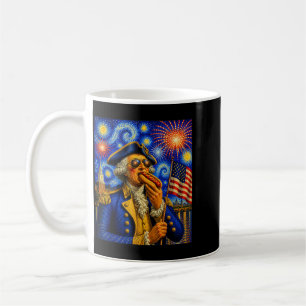 Night Sky Artist Founding Father Hotdog Patriotic Coffee Mug