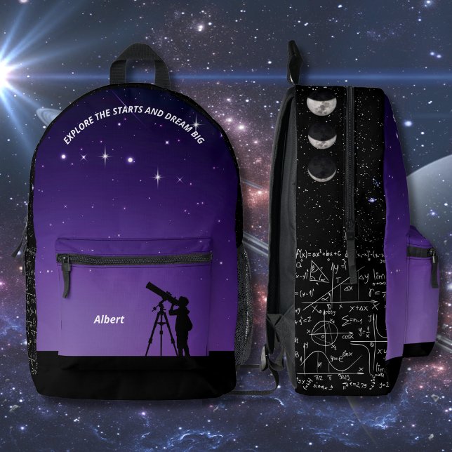 Night Sky Astronomy Backpack Purple & Black (Night Sky Astronomy Backpack)