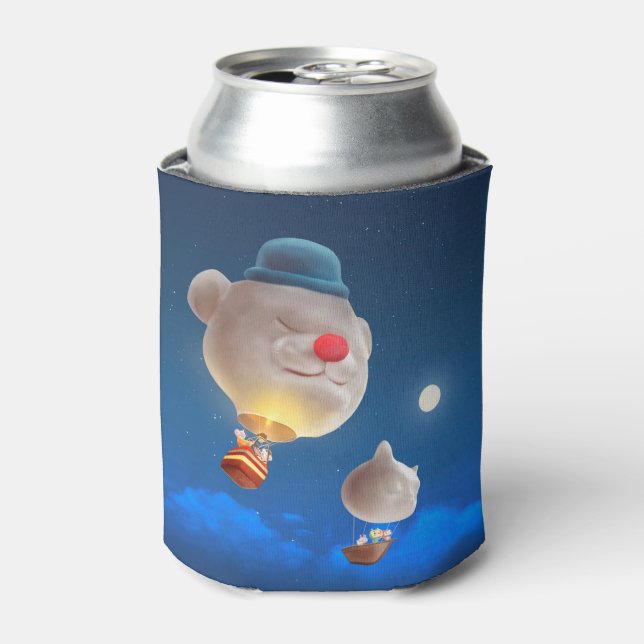 Night Sky Balloon Adventure Can Cooler (Can Front)