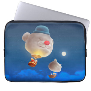 Night Sky Balloon Adventure Laptop Sleeve