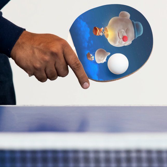 Night Sky Balloon Adventure Ping Pong Paddle (Insitu)
