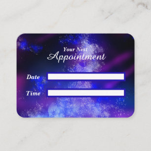 Night Sky Blue Sapphire Appointment Card