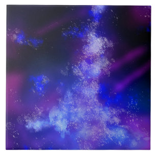 Night Sky Blue Sapphire Ceramic Tile