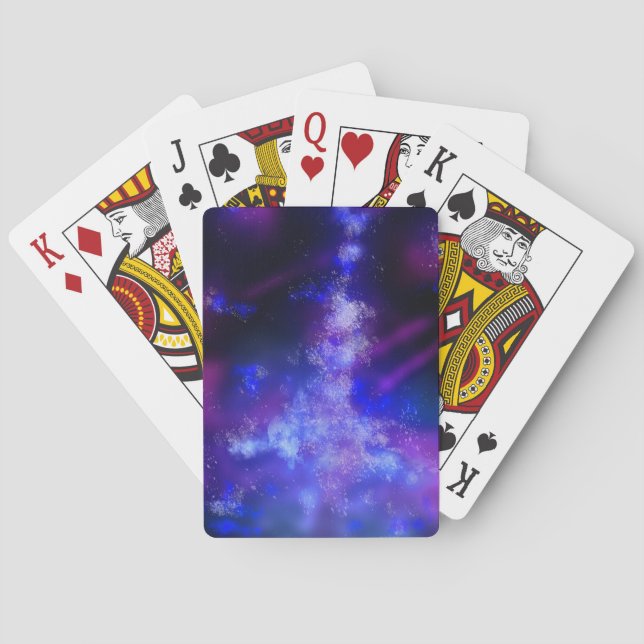Night Sky Blue Sapphire Playing Cards (Back)