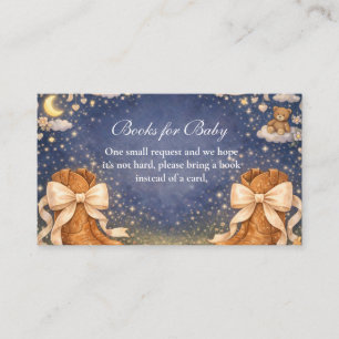 Night Sky Boots And Bows Books for Baby Enclosure Card