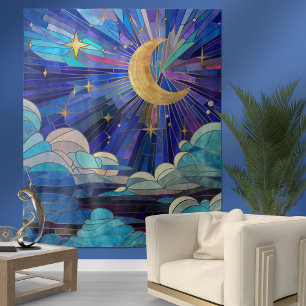 Night Sky - Digital Art Mosaic Tapestry