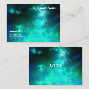 Night Sky Emerald Business Card