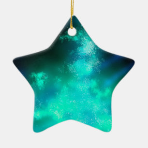 Night Sky Emerald Ceramic Decoration