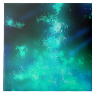 Night Sky Emerald Ceramic Tile