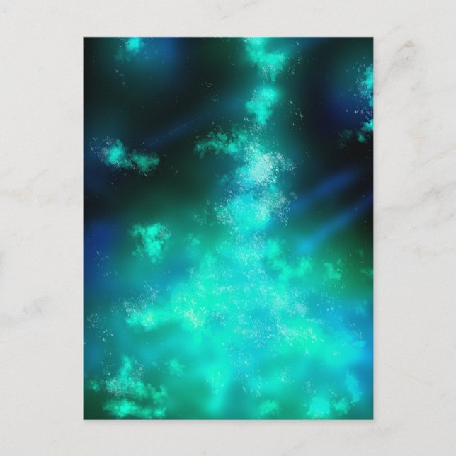 Night Sky Emerald Green Postcard (Front)