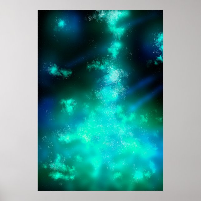 Night Sky Emerald Poster (Front)