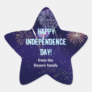 Night Sky Fireworks 4th of July Sticker