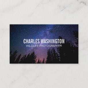 Night Sky   Forest Business Card