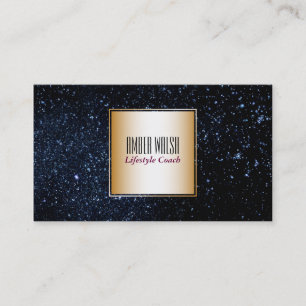 Night Sky / Gold Frame Business Card