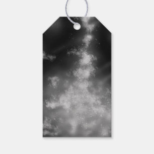 Night Sky grey monochrome Gift Tags