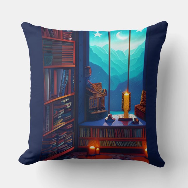 Night Sky Library  Cushion (Front)