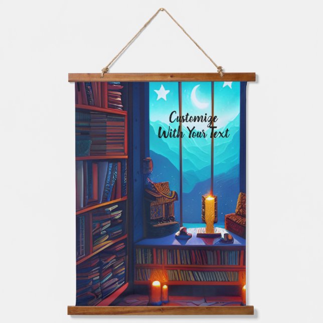 Night Sky Library Hanging Tapestry (Front)