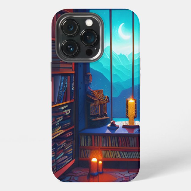 Night Sky Library  iPhone Case (Back)