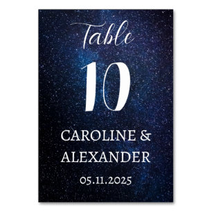 Night Sky Modern Constellation Galaxy Modern Table Number