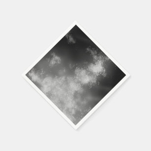 Night Sky Monochrome Grey Napkin
