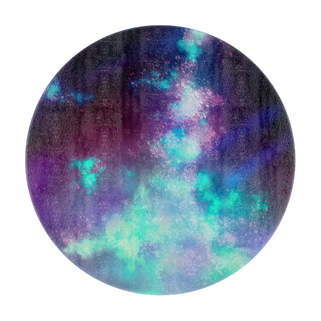 Night Sky Neon Lights Cutting Board (Front)