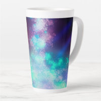 Night Sky Neon Lights  Latte Mug