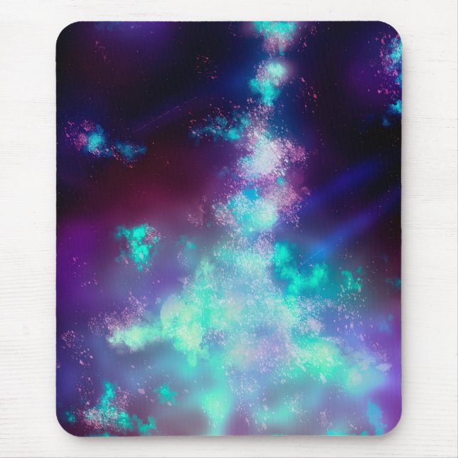 Night Sky Neon Lights Mouse pad (Front)